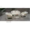Yizhou rattan sofa set and wicker outdoor furniture Patio Sofa and Table Set 3 Piece Patio Rattan Nesting Chair Conversation Set