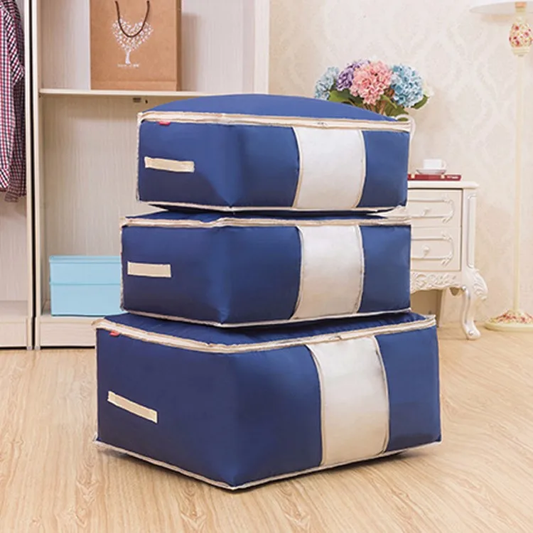 Dustproof Zipper Home Quilt Storage Bag,Pe Clear Nonwoven Quilt