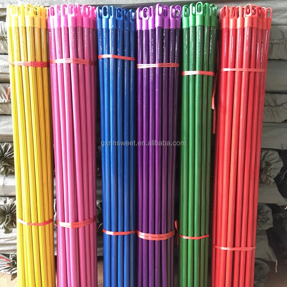 big sale strip pvc wooden broom sticks