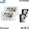 720P AHD fingerprint 7 inches colour video intercom support 6 video monitors wholesale ring doorbell