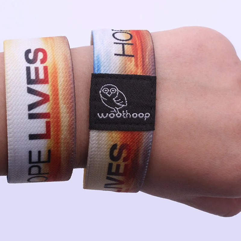 Custom Sublimation Logo Elastic Bands,Printed Fancy Elastic Wristband