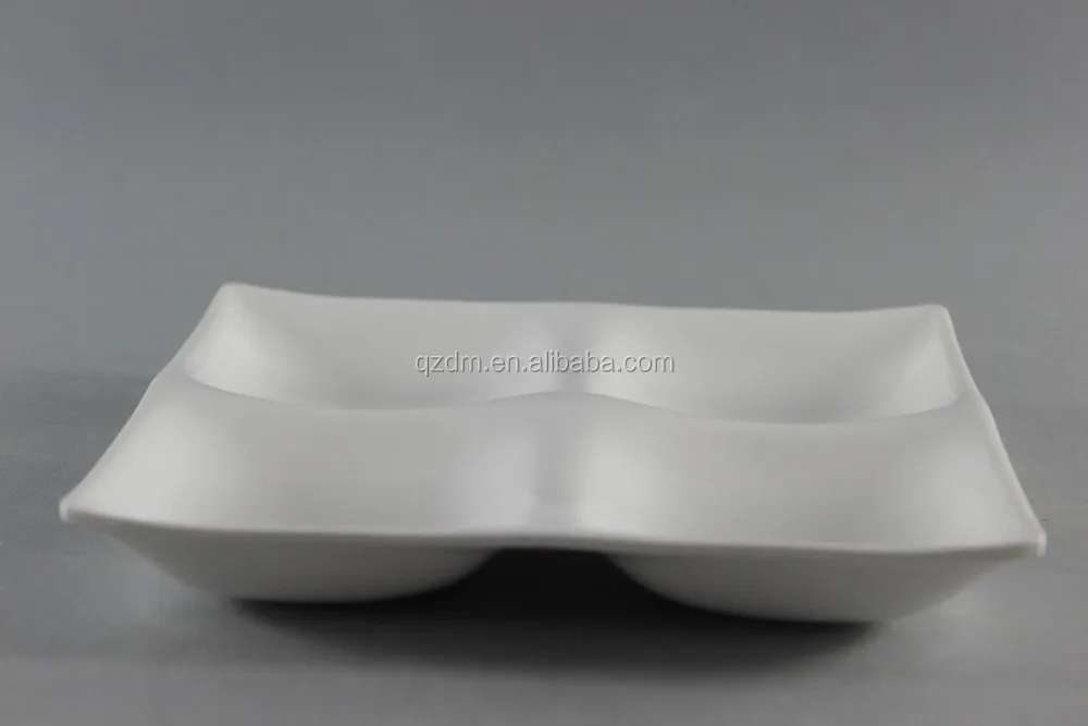 Square Shape Melamine 4 Compartment Plate,Sectional Plate