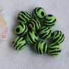 10MM Colors Acrylic Zebra Striped Round Spacer Beads Plastic Beads Charm Necklace Assorted