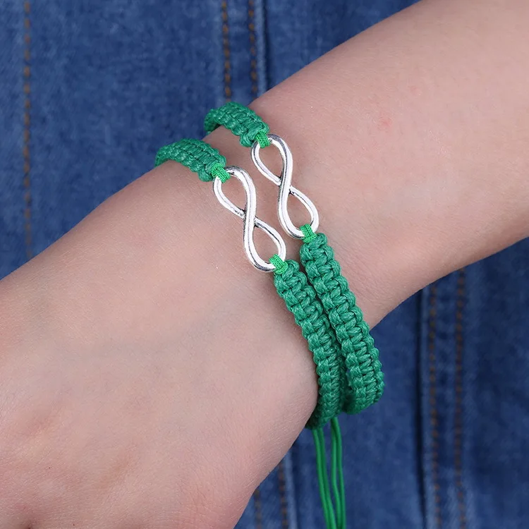 Wholesale Handmade Braided Infinity Rope Bracelet 2019