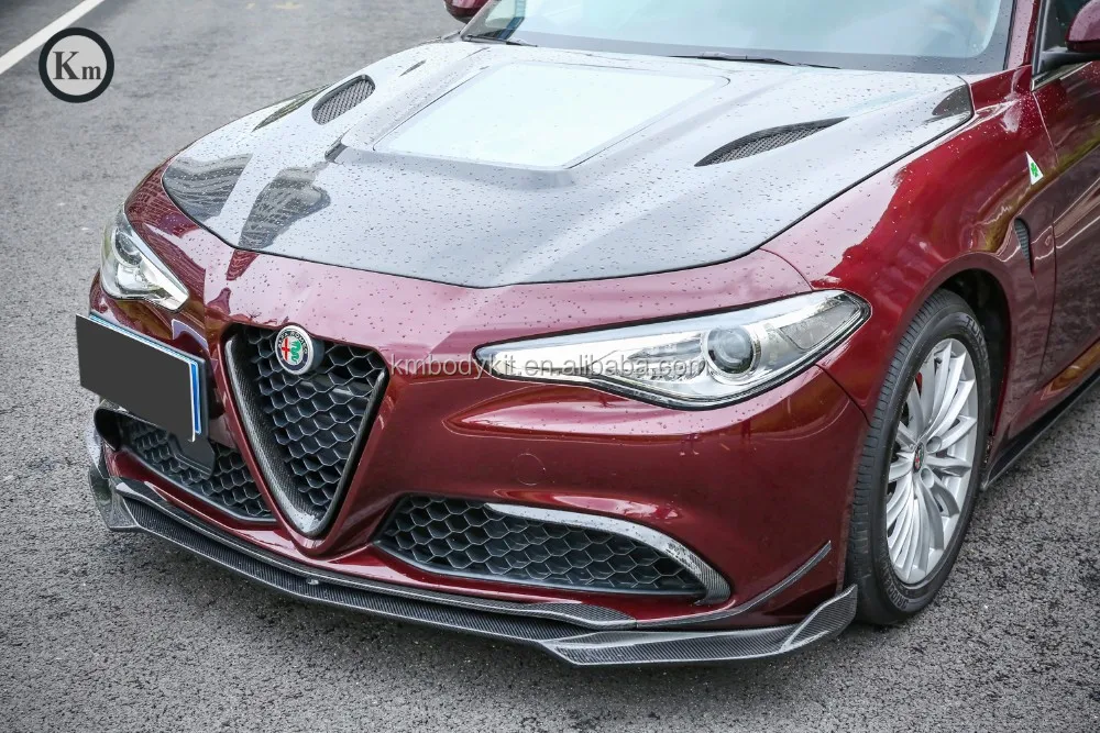 Km For Carbon Fiber Car Hood Engine Cover For Alfa Romeo Giulia