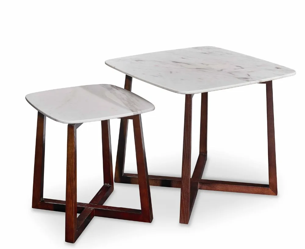 Marble Top Solid Wood Legs Side Coffee Table Buy Solid Wood Side
