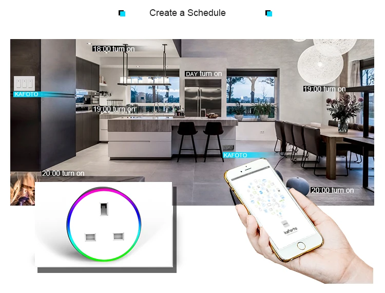 Iot Wireless Wifi 220V Smart Plug suitable for Echo Amazon Alexa Google Home IFTTT Smart Life