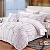 hotel bedding set Long-Staple Sateen Cotton Printed Percale Sheet Set, White linen Sheet 4 Piece Set, Compact-sewing machine