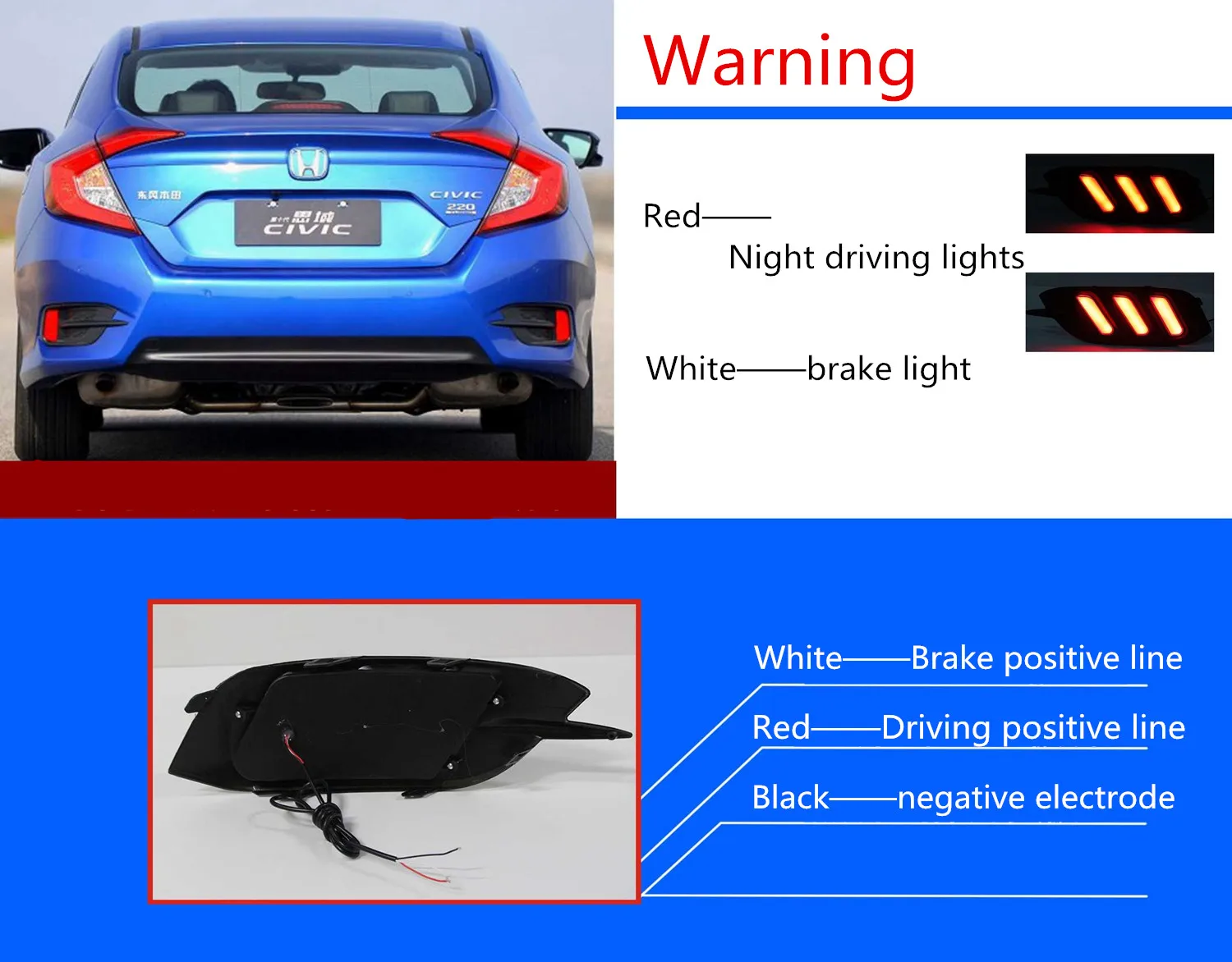 Honda Civic Brake Light 20162017 Autoben Parts