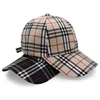 New outdoor women plaid baseball cap sport plaid baseball cap wholesale