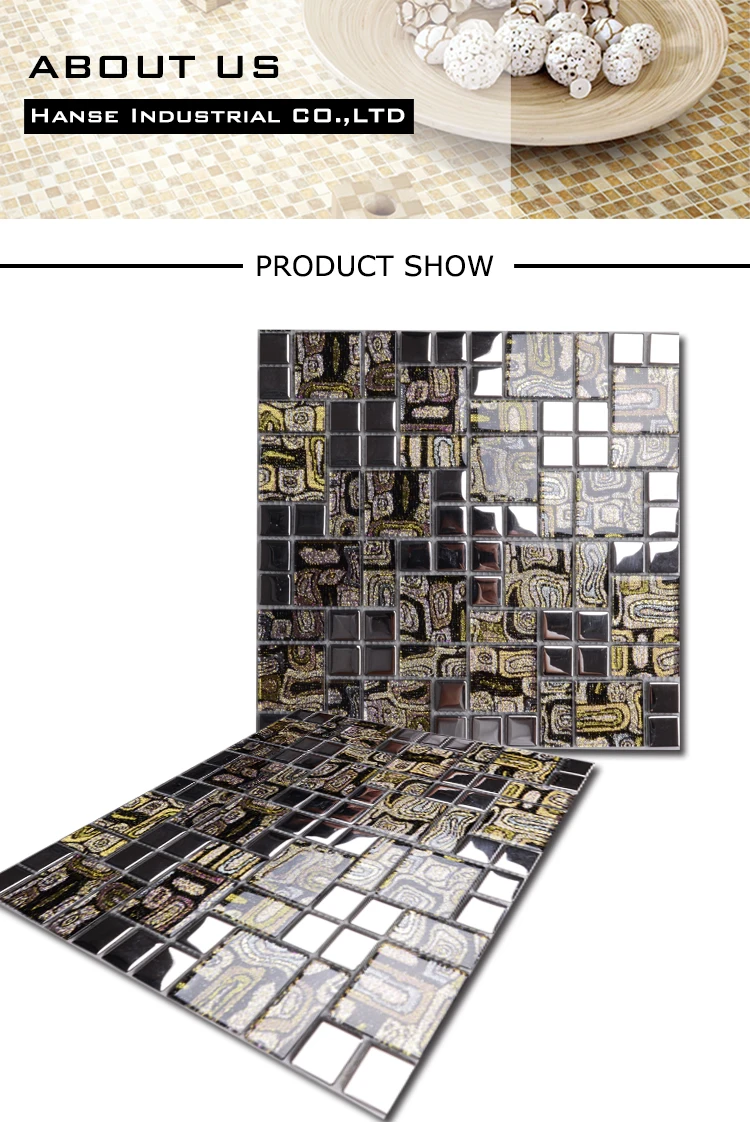 classicism vintage style mosaic wall beveled edge mirror tile