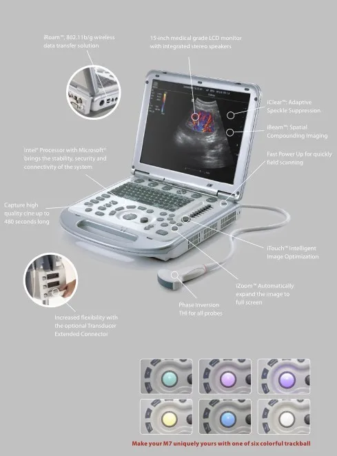 Mindray M7 Portable 4d Cw Color Doppler Ultrasound Mindray Ultrasound