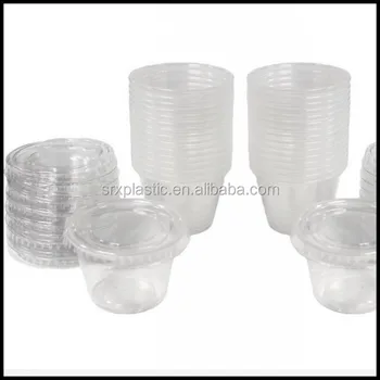 small clear cups with lids