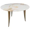 prefab 42 round white onyx stone table top factory directly supply