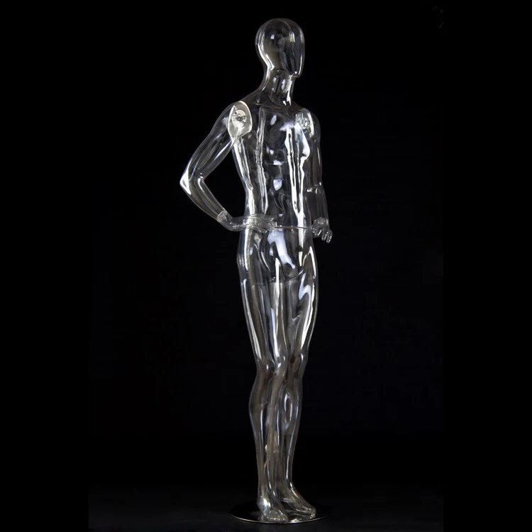 Xinji High Quality Male Manikin Transparent Mannequins Full Body Clear Mannequin Factory Direct