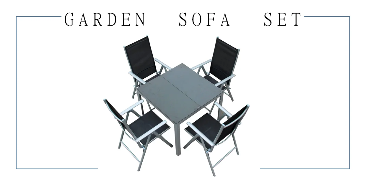 Aluminium Folding Garden Chair Attached Table Sets For 4 - Buy Garden