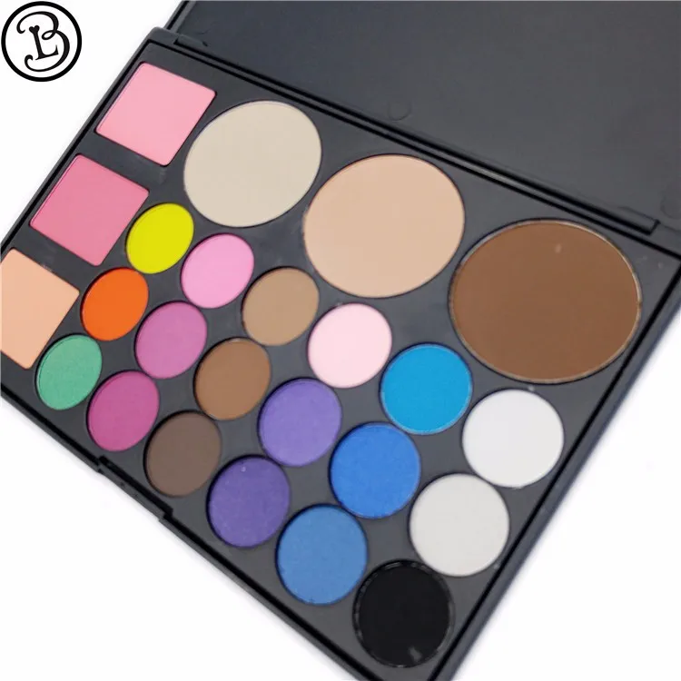 Professional 24 Color Combo Makeup Palette Set 18 Eyeshadow 3 Blush & 3