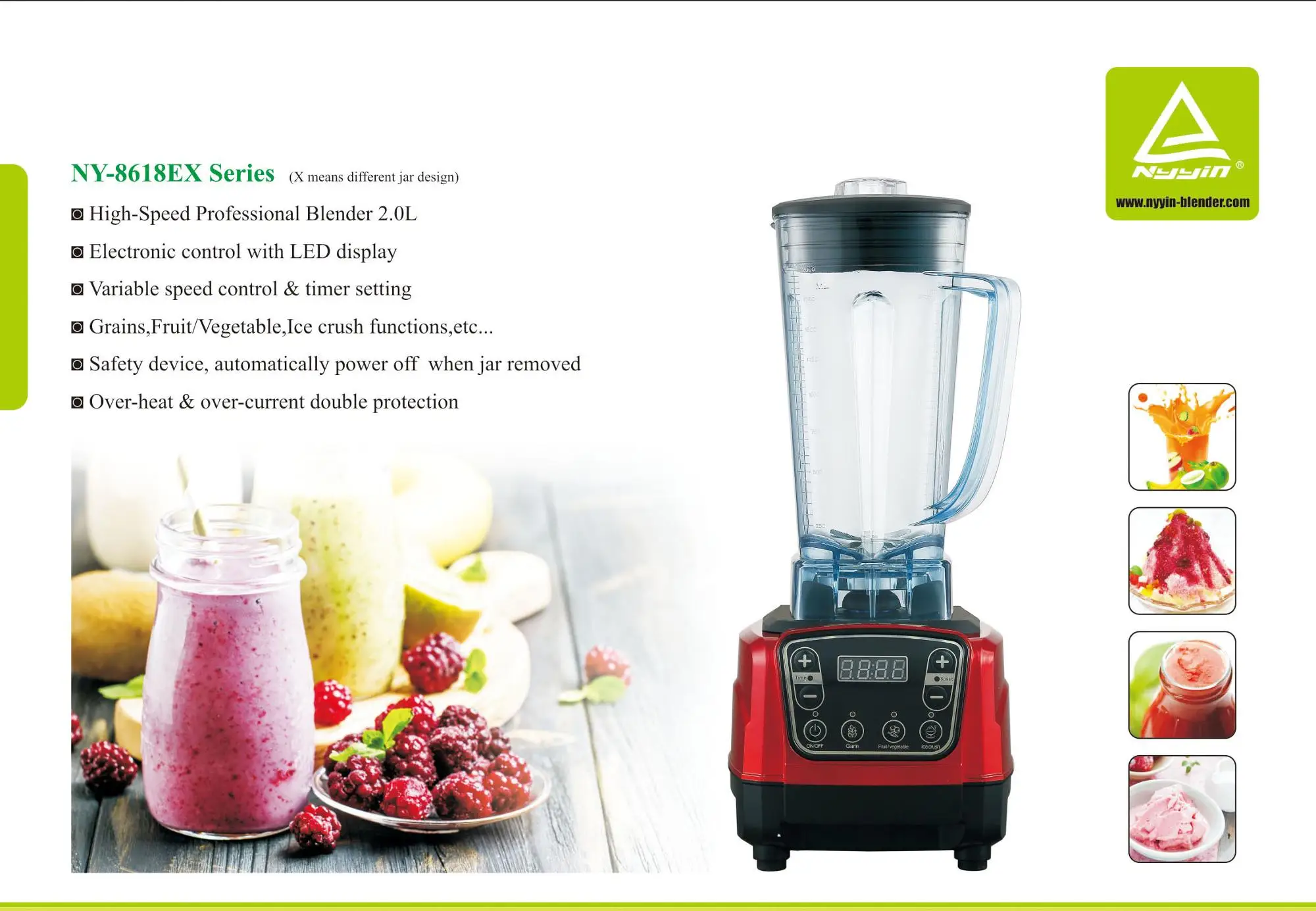 500 W Heavy Duty Multi Food Blender électrique SMOOTHIE MAKER Broyeur cuivre