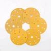 Yellow aluminum oxide hook & loop sanding disc 6 inch 17 holes