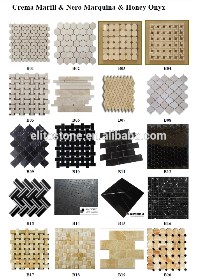 Top Selling Carrara White Wave Pattern Waterjet Marble Mosaic Tile