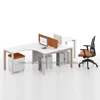 QS-OW-BON01 L-shaped modern two people workstation commercial room dividers partitions
