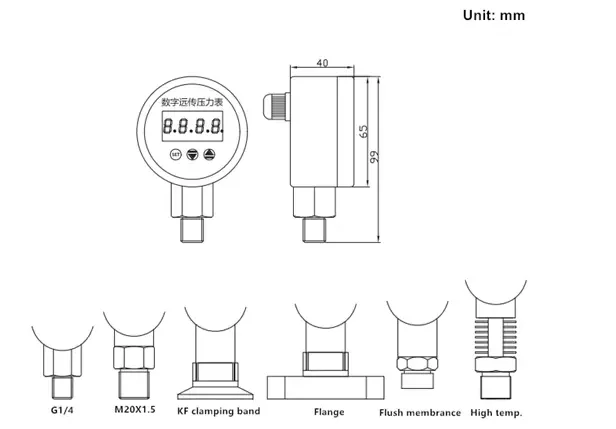 hydraulic digital manometer pressure gauge