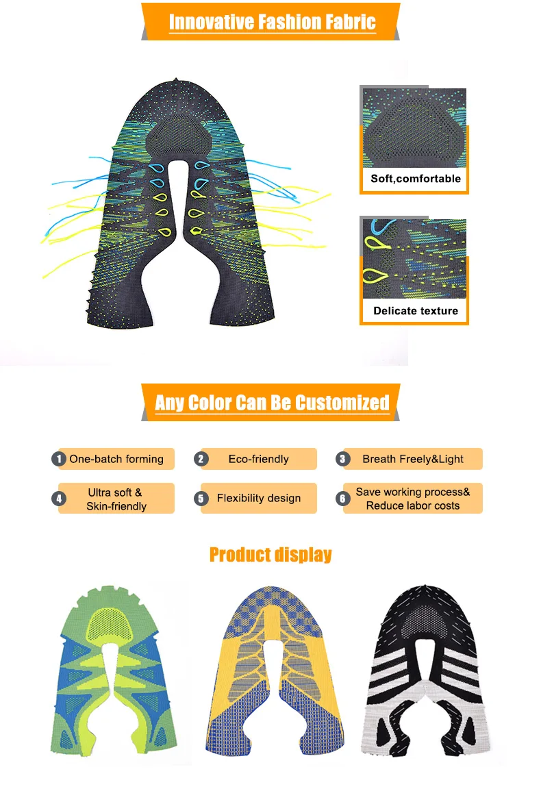 New design wholesale sport cheap flyknit woven shoe upper