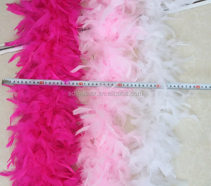Wholesale Factory Bulk Cheap 80g Chandelle Turkey Feather Boa For Party