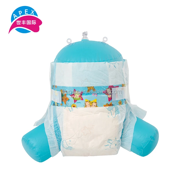 Comfortable leak guard disposable stock lots cloth like beauty baby diapers