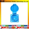 Multi Blue industry 2P+E 250V 10a IP44 EU Denmark Germany waterproof sockets and plugs
