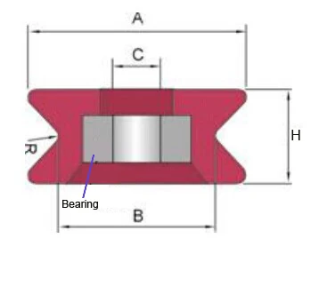 Flanged Full Ceramic Guide Ceramic Pulley Roller