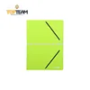 Fashion handmade paper cardboard file folder with elastic cord