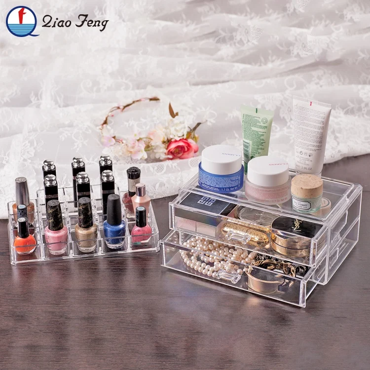 Professional 2 Drawers Clear Opi Nail Polish Case Buy Nail Polish