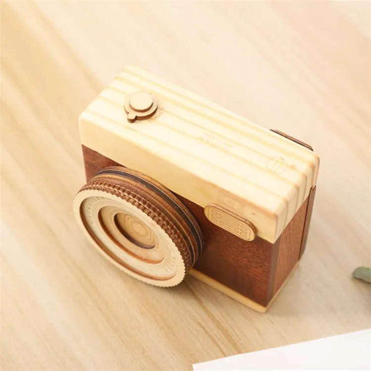 Wooden Camera Wooden Music Box Plain Wooden Music Box Wholesale Music