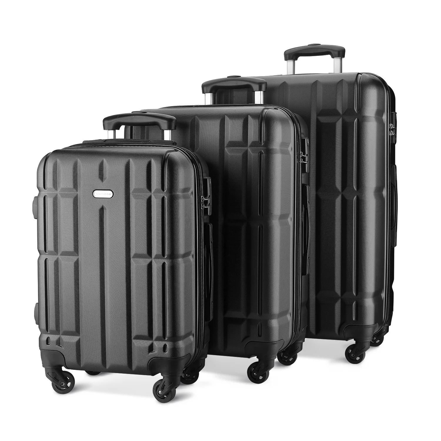 2018 Abs 3 Piece Luggage Set Usb Charger Function Hard Shell Suitcase Spinner Luggage Buy 3