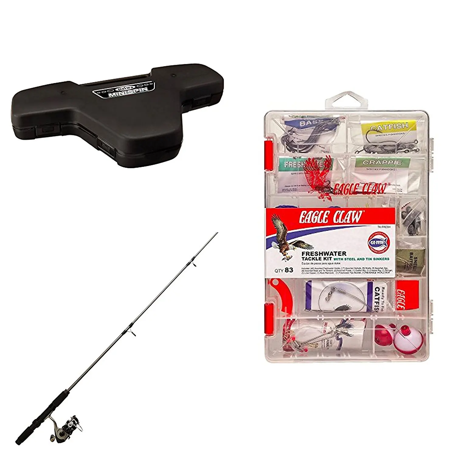 daiwa mini system minispin ultralight spinning reel and rod combo