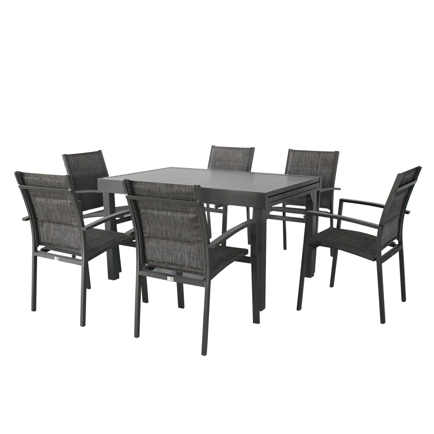 Buy Magari Furniture Aluminum Ma744 865 7 Piece Indoor Outdoor Patio Garden Pool Rectangular Automatic Extendable Dining Table Set White In Cheap Price On Alibaba Com