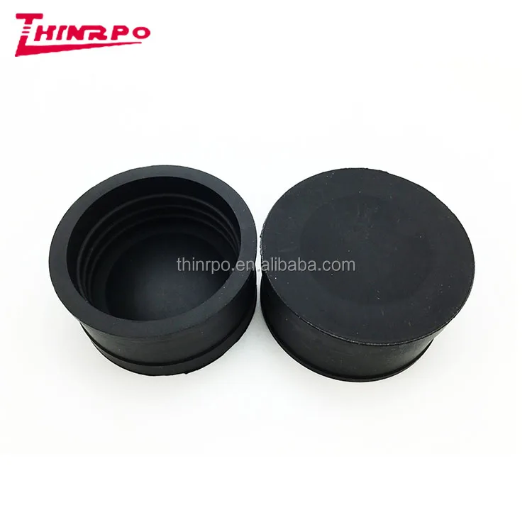 Oem Square / Round Silicone Rubber Tube End Caps Rubber Cap For Round