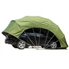 green portable folding car garage