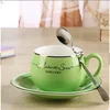 Cappuccino Saucer and spoon porcelain mug tea set ceramic coffee cup