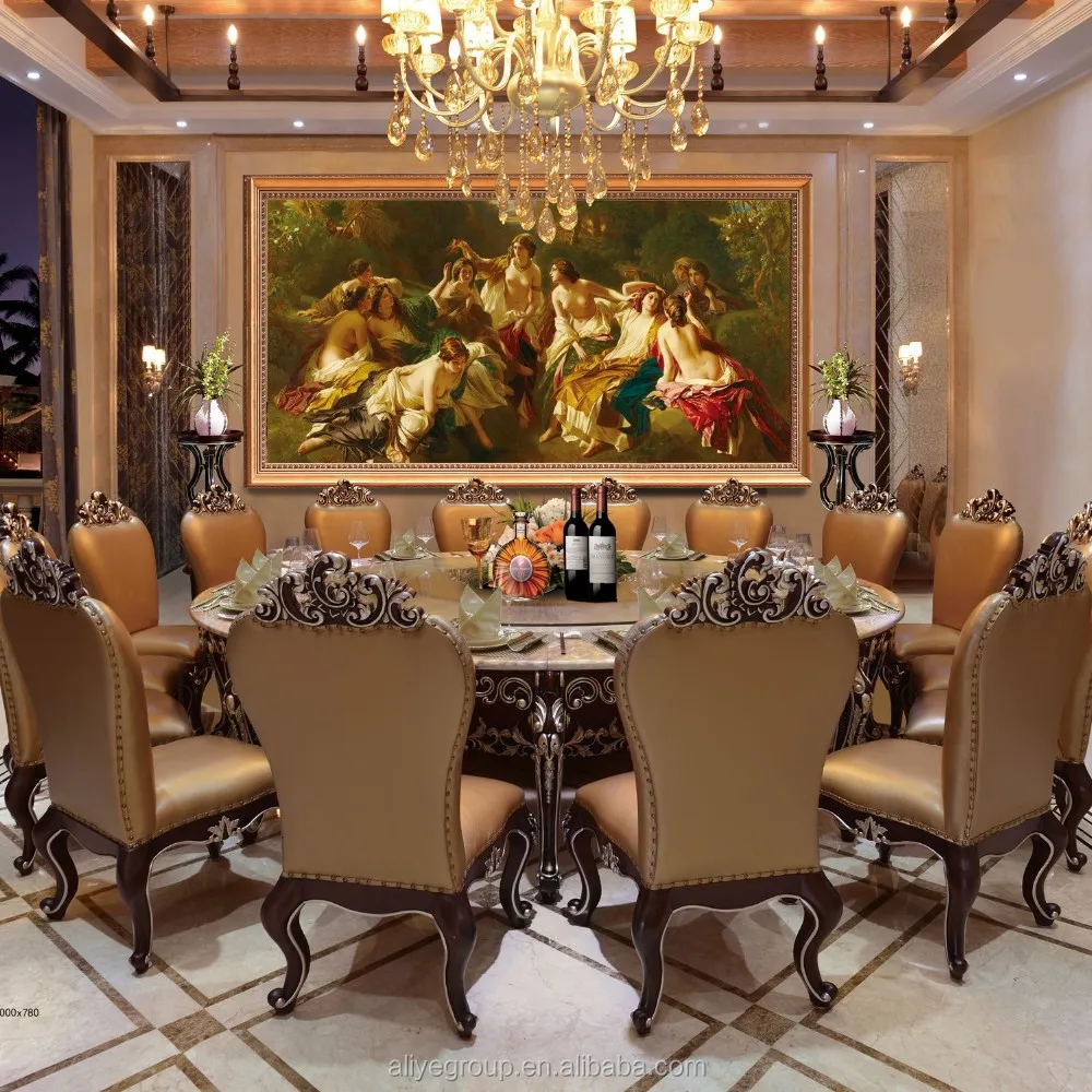 Tyx16-luxury Eropa Hotel Ruang Makan Kayu Diukir Raja Ukuran ...