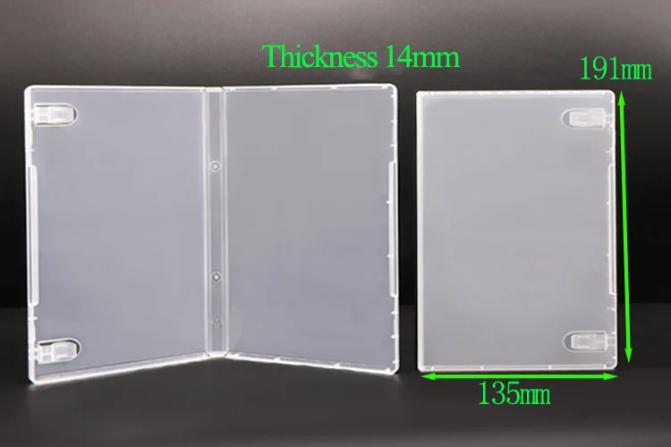 14mm Standard Clear Dvd Case No Hub Multifunction Plastic Packing