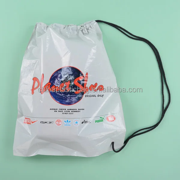 Custom Design Drawstring Plastic Bags For Shoes Packaging Custom Design Drawstring Plastic Bags For Shoes Packaging Printed Shoe Clear Bag