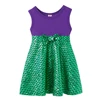 Kids Princess Summer Dress for Girls Child Snow White Ariel Belle Mickey Casual Cotton Birthday Costume with Accessories