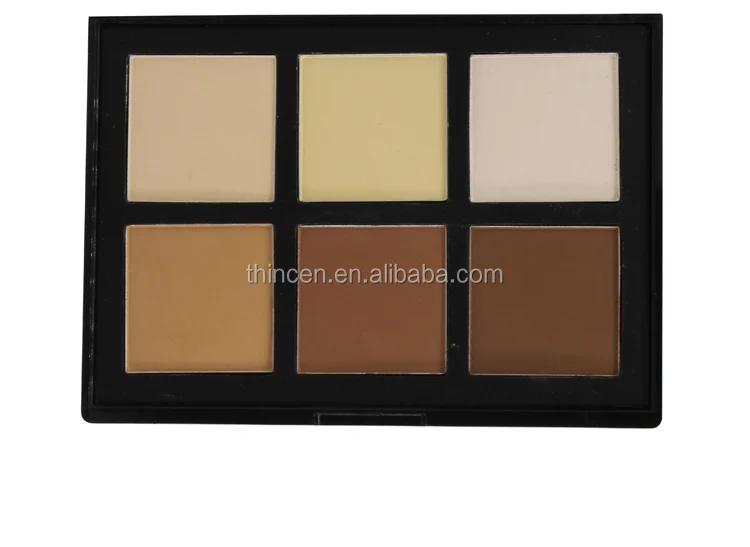 Hot Selling Waterproof 6 Colors Name Brands Face Powder Palette Compact