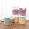 Hot sale round plastic food storage containers dry food cereal fridge container box kitchen storage disposable