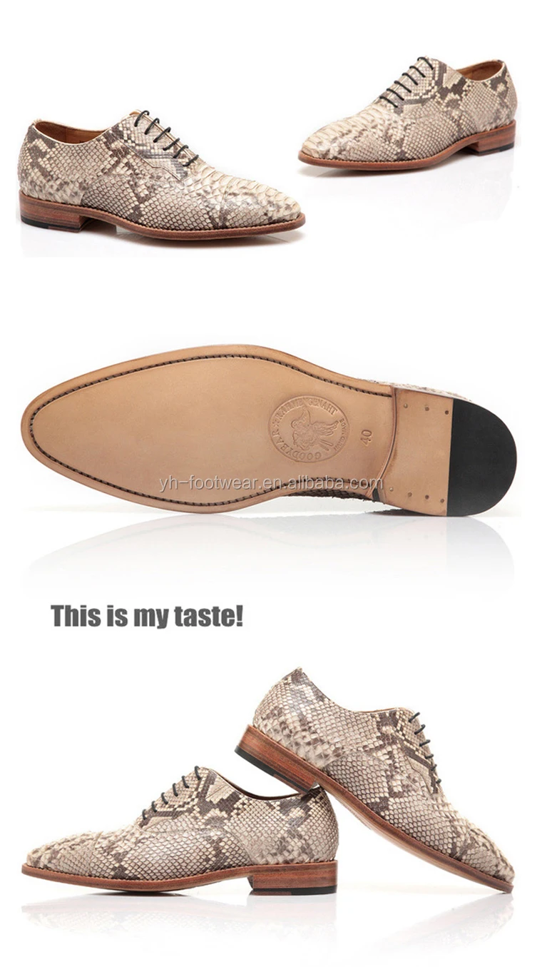 python skin shoes men's