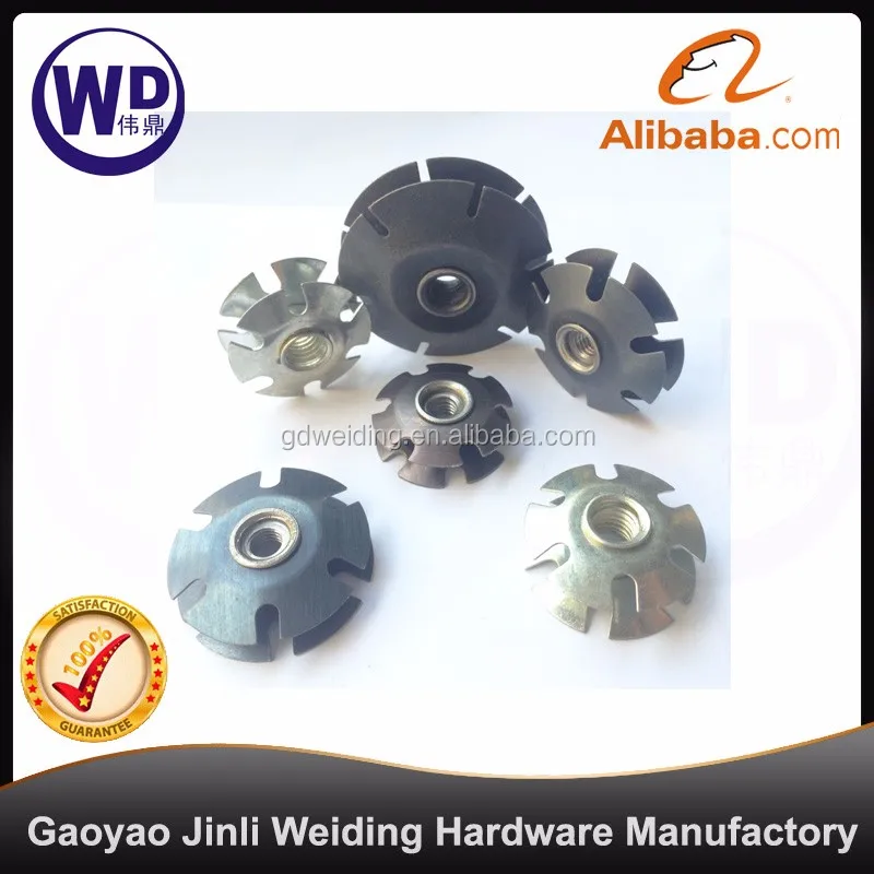 M6*44 Threaded Tube Adjustable Feet Inserts Metal Tube Inserts Tube End