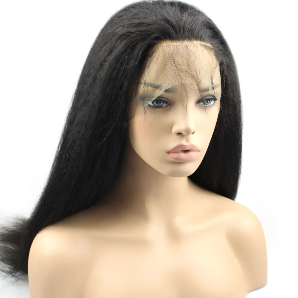 Hairstyles Human Hair Full Lace Wig Remy Hair Weaving Machine Nature Indonesia Ebony Yaki Perm