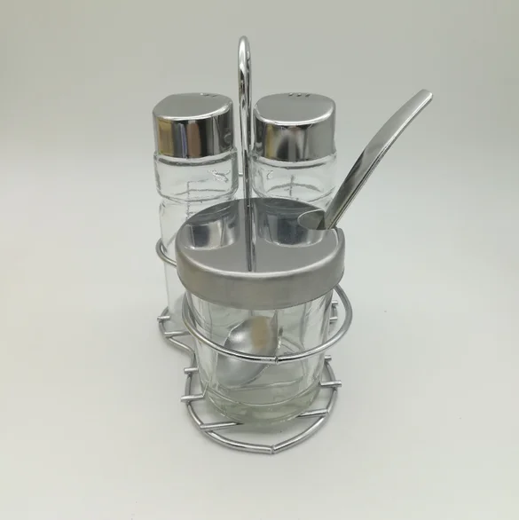 China Hot Sale Crystal beautiful Acrylic spice rack with 6 spice bottle